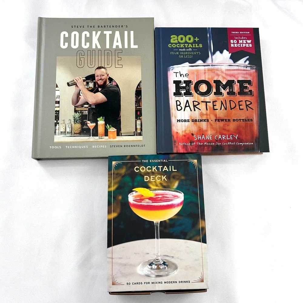 Lot‎ o 3 Bartender Cocktail Recipe Books Cocktail Deck  Mixing Modern Drinks